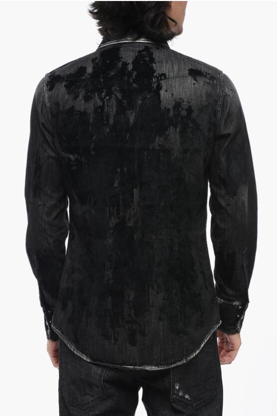  디스퀘어드2 데님 셔츠 S71DM0647 S30826 900 Black - DSQUARED2