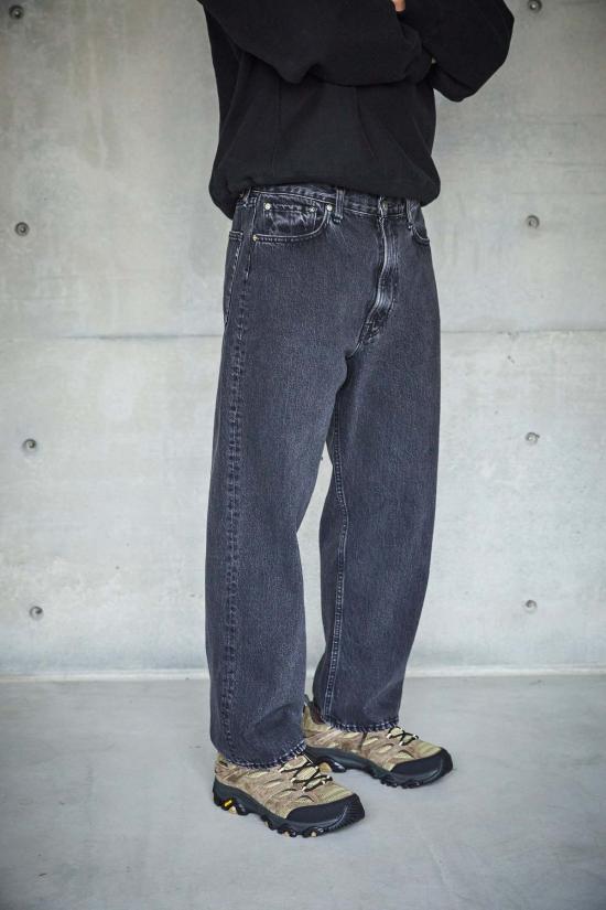  오어슬로우 데님 팬츠 Orslow 101 Dad's Fit  블랙 데님 스톤 - ORSLOW