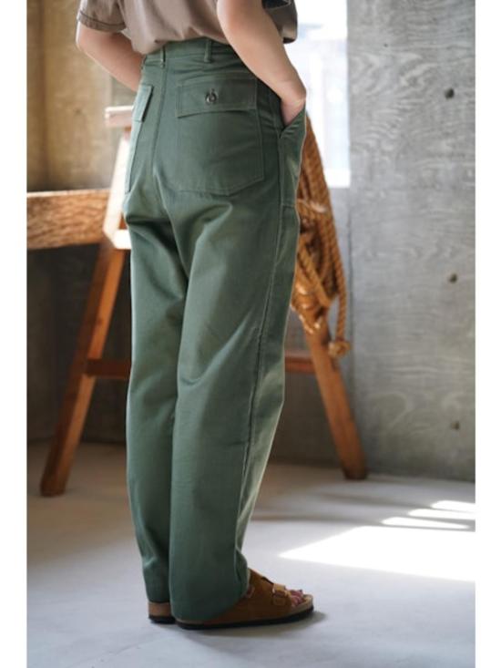  오어슬로우 스트레이트 팬츠 오슬로우 하이웨이스트 퍼티그 팬츠 그린 16 - ORSLOW