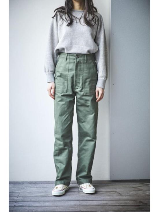  오어슬로우 스트레이트 팬츠 오슬로우 하이웨이스트 퍼티그 팬츠 그린 16 - ORSLOW