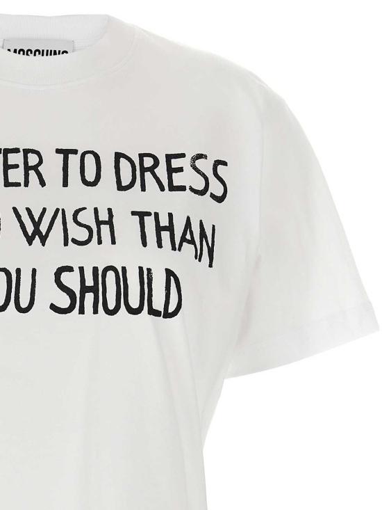  모스키노 반팔 티셔츠 071105411001 White - MOSCHINO