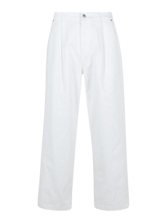  모스키노 스트레이트 팬츠 033302270001 White