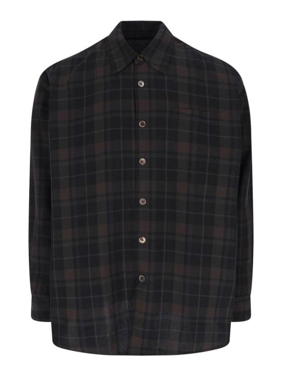  아워레가시 셔츠 M2252OBBLACKSHEERSHADOWCHECK Black