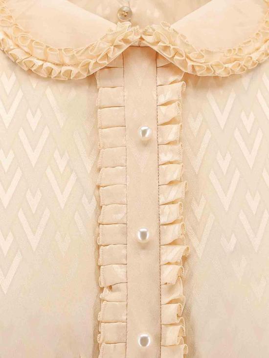  발렌티노 가라바니 미디 스커트 6B0VADJ11CFET5 Nude Neutrals - VALENTINO GARAVANI