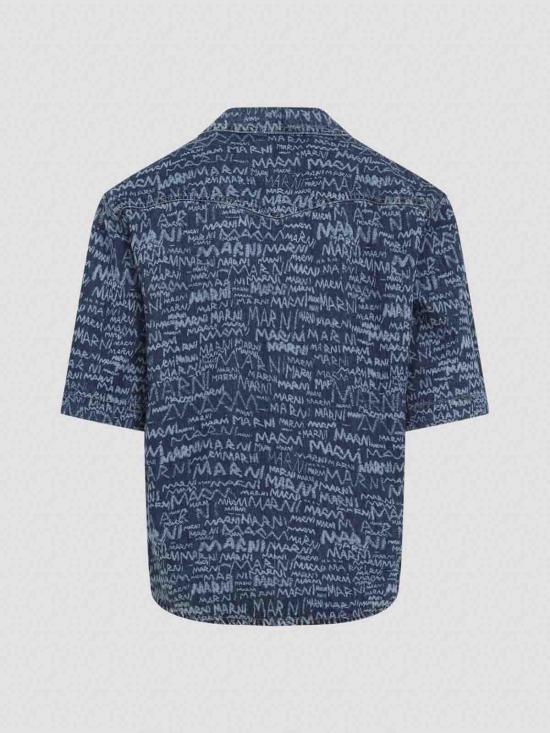 25SS 마르니 반팔 셔츠 CUJU0024A0USCX38LOB95 Blue - MARNI