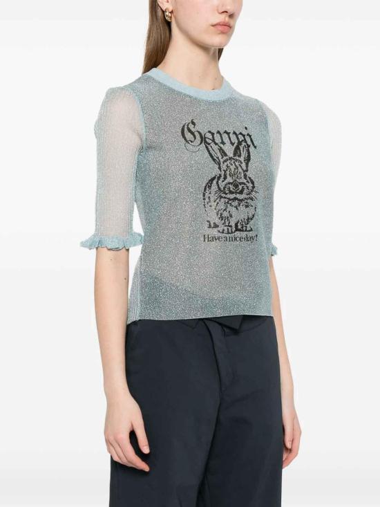  가니 탑 K2501326 Blue - GANNI