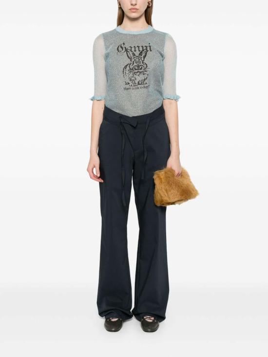  가니 탑 K2501326 Blue - GANNI