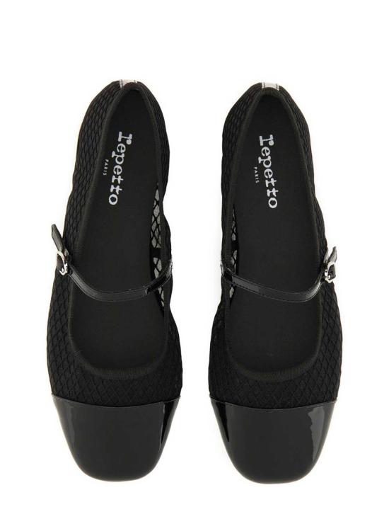 25SS 레페토 플랫 슈즈 V4222VGMESH410 Black - REPETTO
