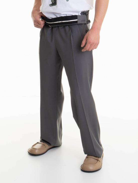  모스키노 스트레이트 팬츠 030202170499 Grey - MOSCHINO