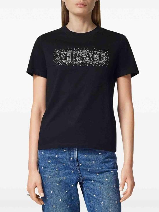25SS 베르사체 반팔 티셔츠 10189811A136702B300 Black - VERSACE