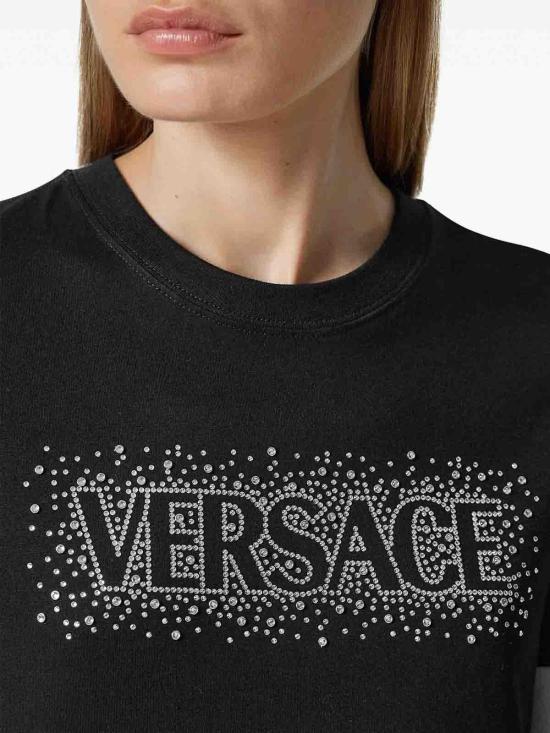 25SS 베르사체 반팔 티셔츠 10189811A136702B300 Black - VERSACE