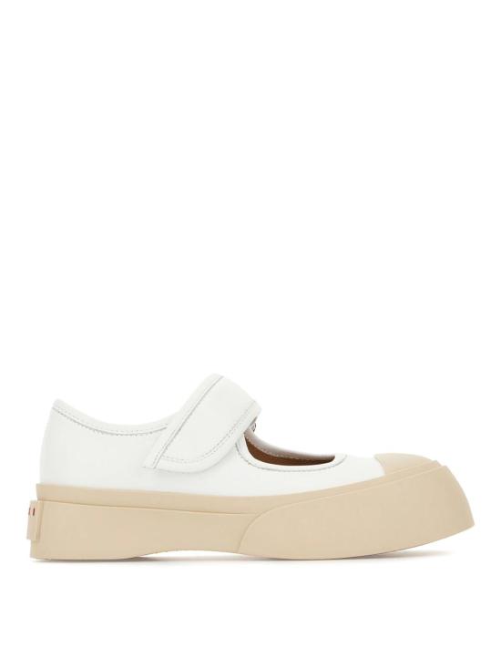 25FW 마르니 플랫 슈즈 SNZW003120P722600W01 White