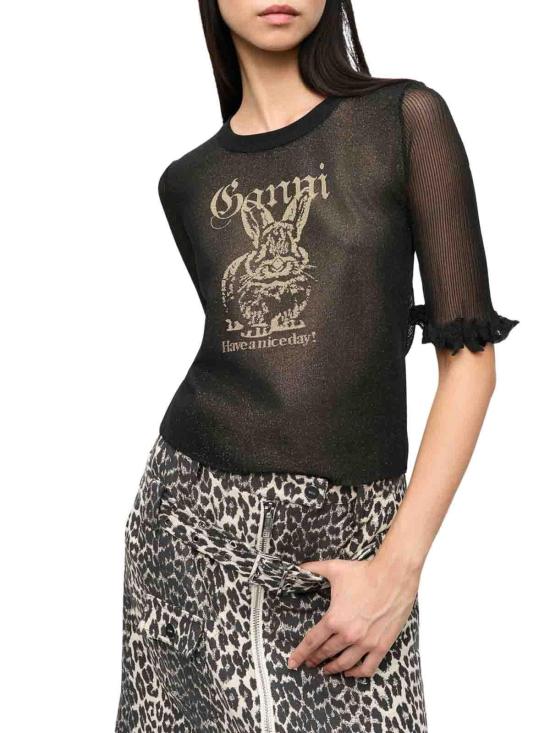  가니 민소매 티셔츠 K2479099 Black - GANNI