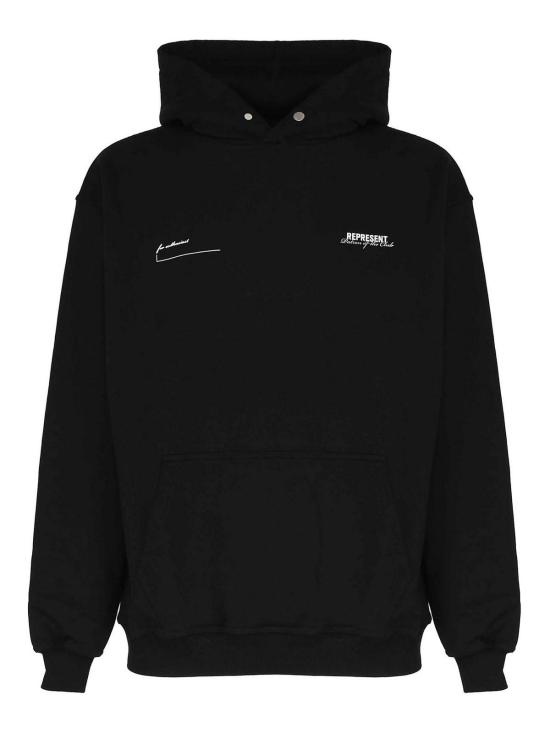 25SS 리프레젠트 후드 티셔츠 MLM4270001 Black