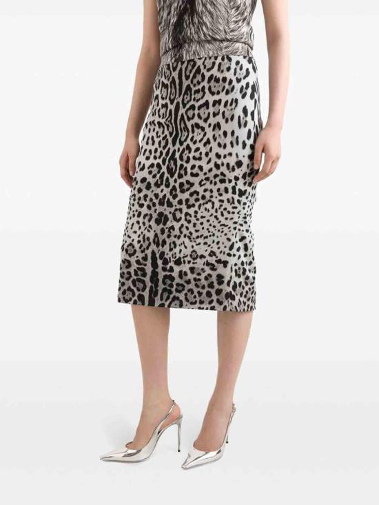  돌체앤가바나 미디 스커트 F4B6UTFSADDHI13N Animal Print - DOLCE & GABBANA