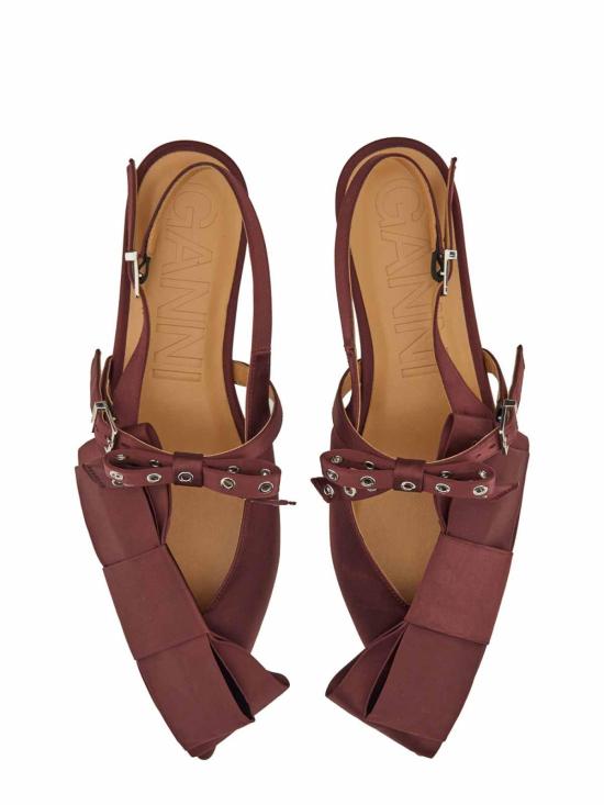 26SS 가니 플랫 슈즈 S2860234 Dark Red - GANNI