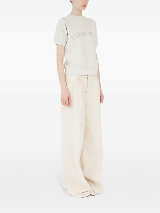 25SS 마르지엘라 로고 프린트 스웨트 셔츠 S51GU0136M25016103 Cream - MAISON MARGIELA