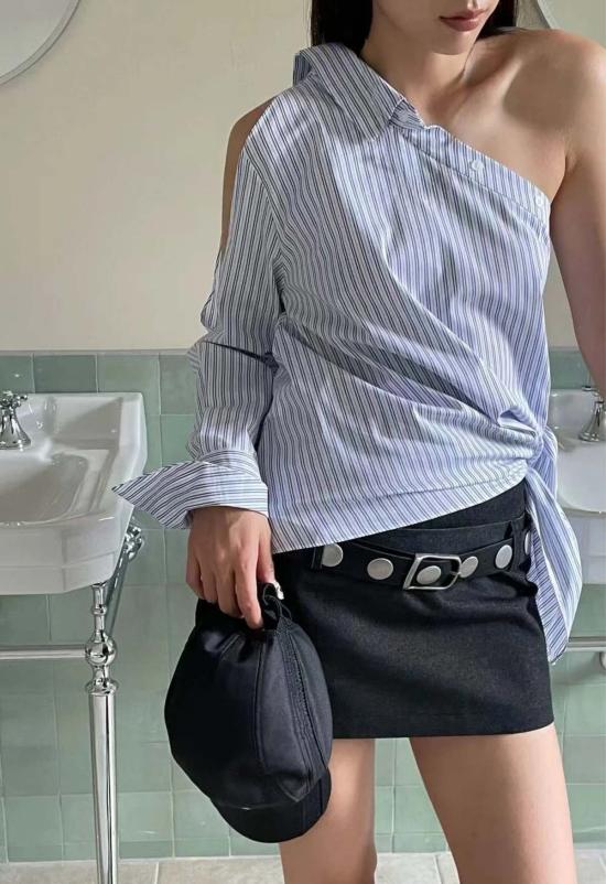  더 엔케이씨 스토어 숏 스커트 Nkc 스토어 개비 스커트 블랙 데님 - The NKC Store