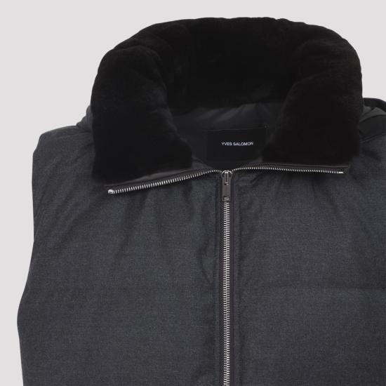 25FW 이브살로몬 패딩 조끼 24EHG00768LSVE 0232 GREY - YVES SALOMON