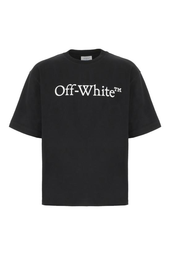 25FW 오프화이트 반팔 티셔츠 OMAA120C99JER008 1001 BLACK WHITE