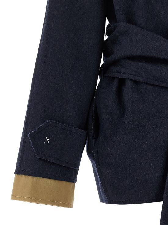 25FW 제지아 트렌치 코트 MJD508ATEX50BLUE Blue - JEJIA