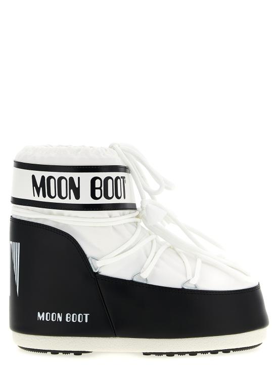 26FW 문부츠 아이콘 나일론 로우 부츠 80D1409340A001 White Black
