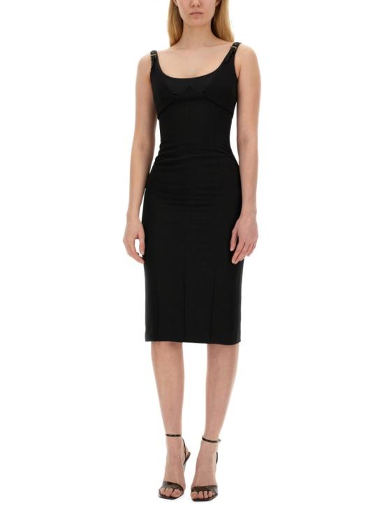  베르사체 미디 원피스 76HAO919 N0103899 Black - VERSACE