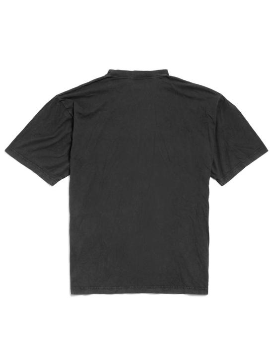 25FW 발렌시아가 반팔 티셔츠 764235 TTVD6 1041 FADED WASHED BLACK - BALENCIAGA