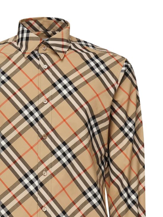 25FW 버버리 체크 코튼 셔츠 8106165 B9368 SAND - BURBERRY