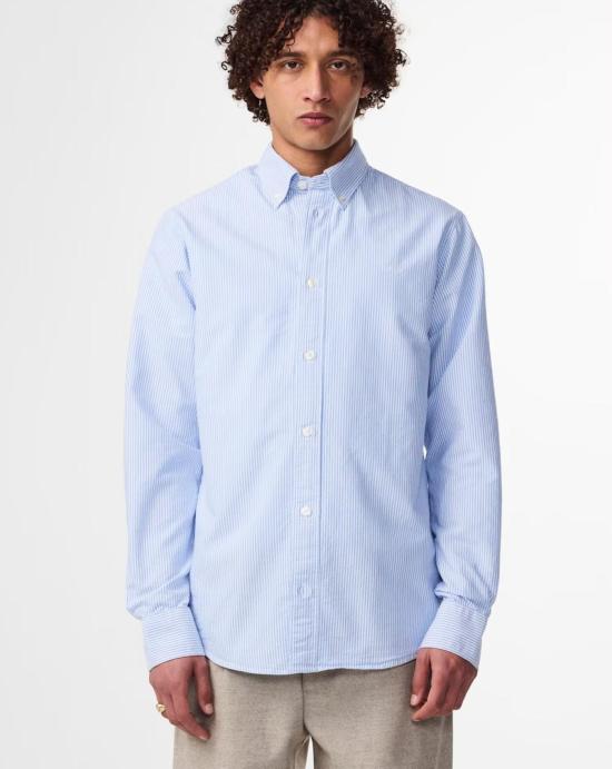  긴팔 셔츠 2525910247 720 Blue stripe - NN07