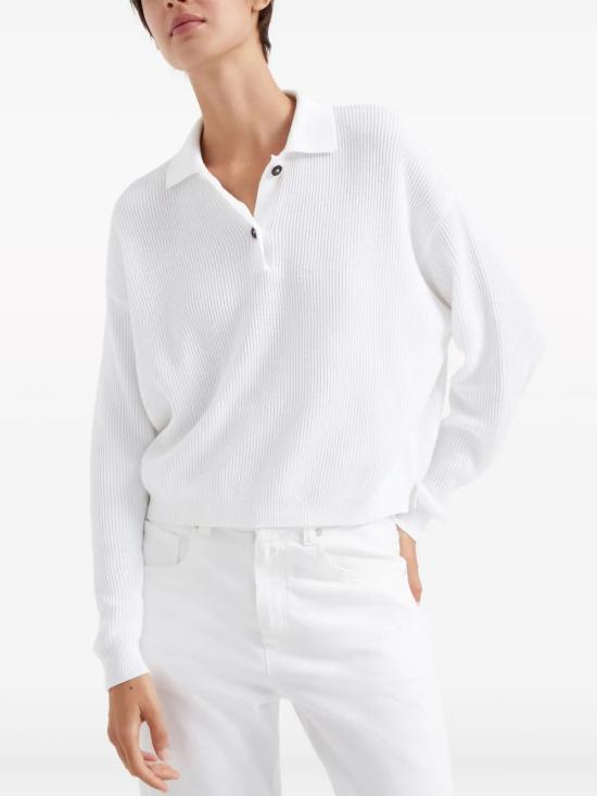 25SS 브루넬로 쿠치넬리 스웨터 M19194705C159 White - BRUNELLO CUCINELLI