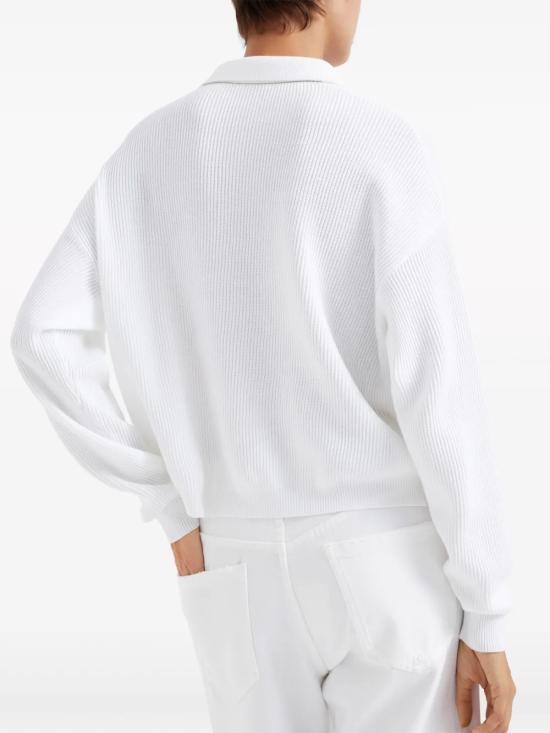 25SS 브루넬로 쿠치넬리 스웨터 M19194705C159 White - BRUNELLO CUCINELLI