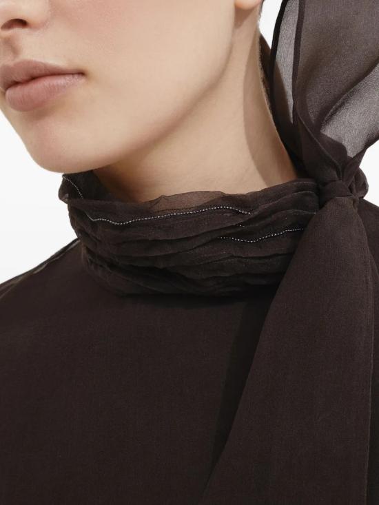 25FW 브루넬로 쿠치넬리 블라우스 MF940ED804C4222 Brown - BRUNELLO CUCINELLI