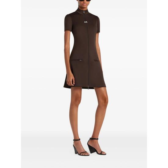 25FW 쿠레쥬 원피스 325JRO686JS 0250 1983 BROWN - COURREGES