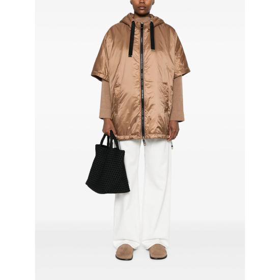 25FW 막스마라 더 큐브 그린시 발수 후드 패디드 케이프 자켓 GREENCI 025 051 BROWN - MAXMARA THE CUBE