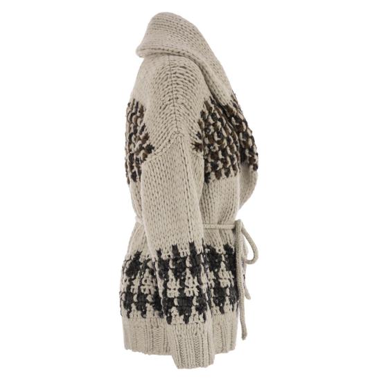 25FW 브루넬로 쿠치넬리 숄 라펠 가디건 M52638506 STONE - BRUNELLO CUCINELLI