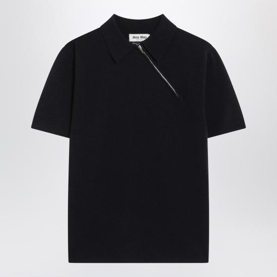 25FW 미우미우 로고 캐시미어 폴로 셔츠 MML00XOOO18A9 Multicolor