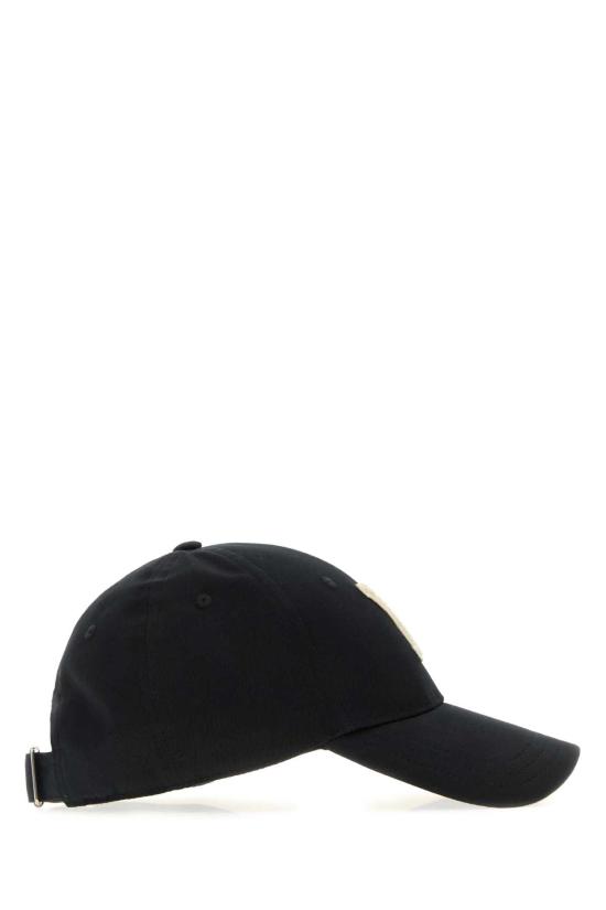 26FW 생로랑 Y 바시티 개버딘 캡 8168713YR57 1078 Black - SAINT LAURENT
