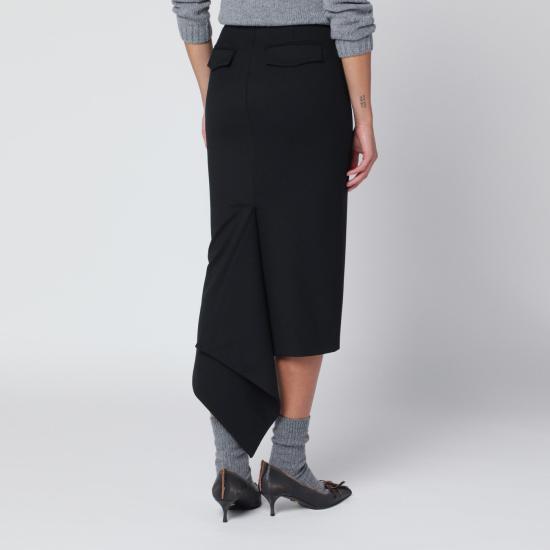 25FW 더 레이티스트 미디 스커트 TLWC9001W0206ABTP Black - THE LATEST