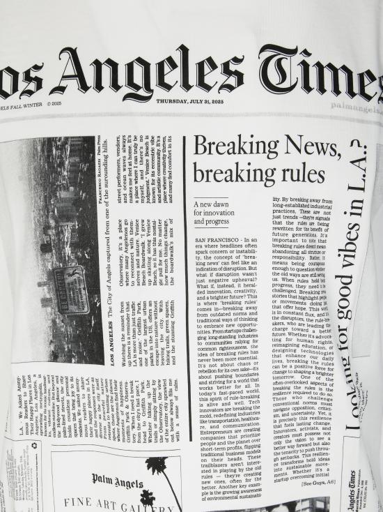 25FW 팜앤젤스 반팔 티셔츠 PMAA10BF25JER002 0310 BIANCO - PALM ANGELS