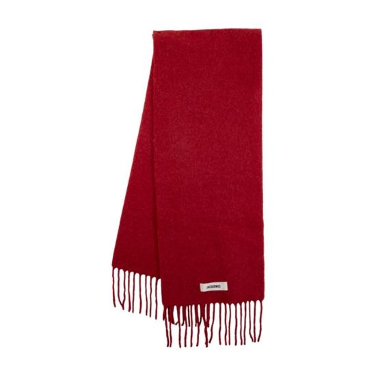 25FW 자크뮈스 프린지 울 스카프 ACU00572BOT4032 480 red - JACQUEMUS