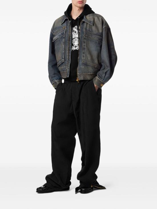 25FW 베르사체 스트레이트 팬츠 10215491A15795 1B000 Black - VERSACE