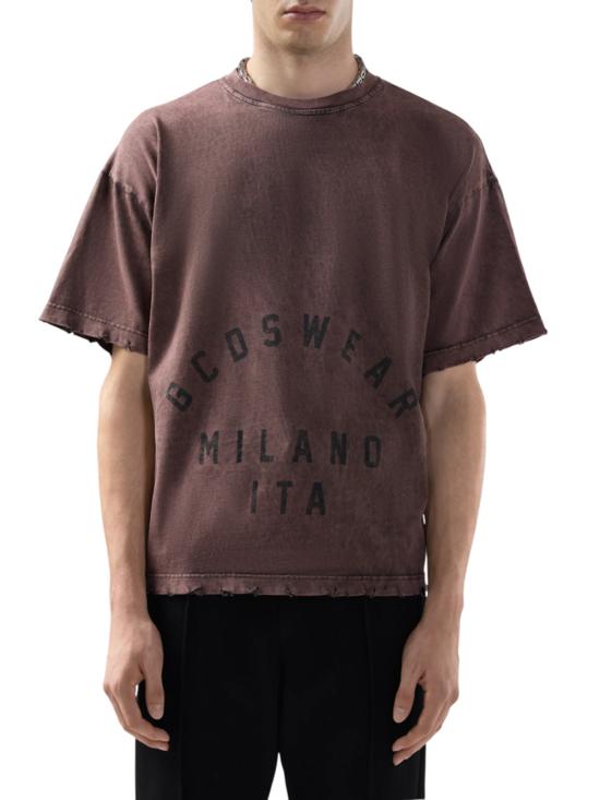 25FW 지씨디에스 반팔 티셔츠 B2CM2312JF1 BORDEAUX 49 - GCDS