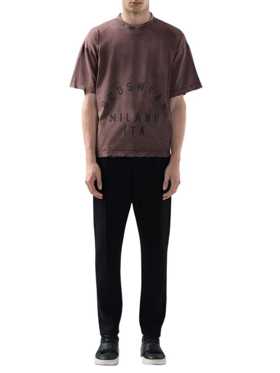 25FW 지씨디에스 반팔 티셔츠 B2CM2312JF1 BORDEAUX 49 - GCDS