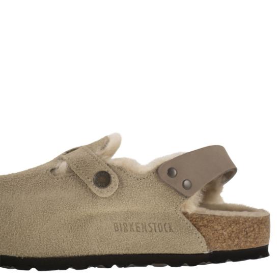 25FW 버켄스탁 Tokio 토키오 시어링 스웨이드 버클 클로그 뮬 샌들 1028349 BEIGE - BIRKENSTOCK