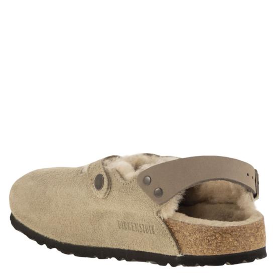 25FW 버켄스탁 Tokio 토키오 시어링 스웨이드 버클 클로그 뮬 샌들 1028349 BEIGE - BIRKENSTOCK