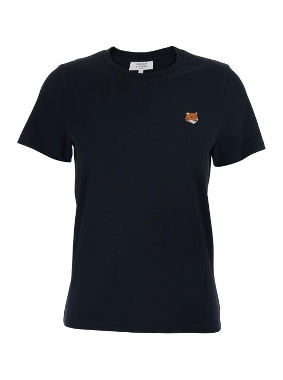 25FW 메종키츠네 폭스 헤드 레귤러 티셔츠 PW00113KJ7026P199 Black