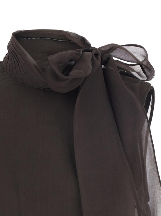 25FW 브루넬로 쿠치넬리 블라우스 MF940ED804C4222 Brown - BRUNELLO CUCINELLI