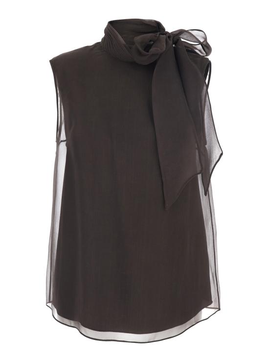 25FW 브루넬로 쿠치넬리 블라우스 MF940ED804C4222 Brown