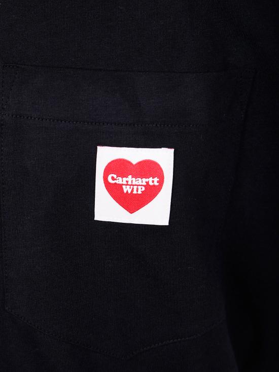25FW 칼하트 WIP 반팔 티셔츠 I032128 1V2XX BLACK RED - CARHARTT WIP